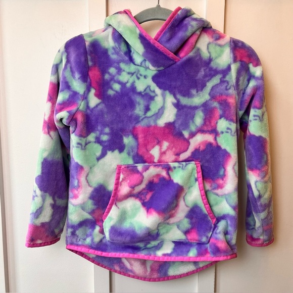 Lands' End Other - Lands End Girls Hoodie Size Small 7 - 8 Pullover Pink Purple Blue Pocket Soft